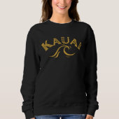 Kauai Wave Front Back Surf chicken rooster ocean b Sweatshirt (Vorderseite)