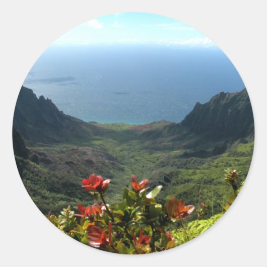 Kauai's Na Pali Coast Runder Aufkleber (Vorderseite)
