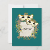 Kauaummasquerade Maskenball - UAWG Response Card RSVP Karte (Rückseite)