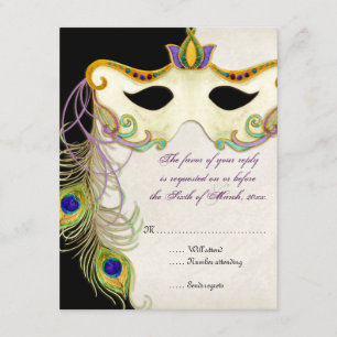 Kauaummasquerade Maskenball - UAWG Response Card RSVP Karte