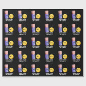 Kauen macht mich glücklich Funny Candy Pun Dark BG Geschenkpapier (Flach)