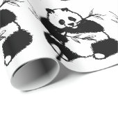 Kauen Panda Geschenkpapier (Rolleneckpunkt)