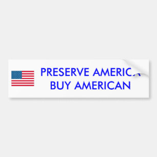 KAUF-AMERIKANER USA, KONSERVEN-AMERIKA - besonders Autoaufkleber