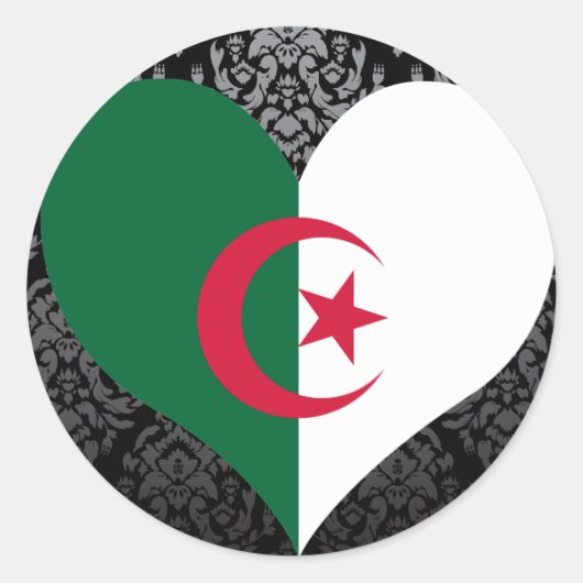 Kauf der algerischen Flagge Runder Aufkleber (Vorderseite)