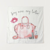 Kauf der Aquarell-Mode-| schreien jetzt später Wandteppich (Vorderseite (Horizontal))