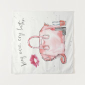 Kauf der Aquarell-Mode-| schreien jetzt später Wandteppich (Vorderseite)