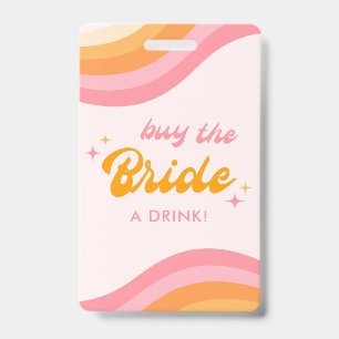 Kauf der Braut einen Drink Groovy Pink & Orange Ausweis
