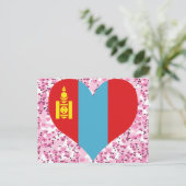 Kauf der Mongolei-Flagge Postkarte (Stehend Vorderseite)
