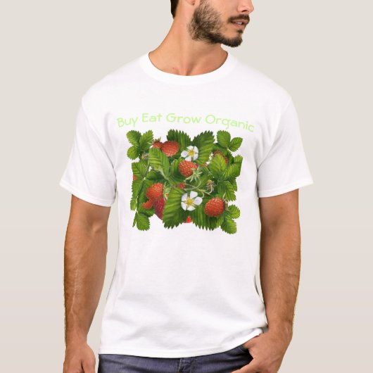 Kauf essen wachsen das Bio Shirt der Männer (Vorderseite)