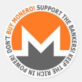 Kauf Monero nicht Runder Aufkleber (Vorderseite)