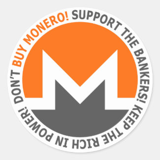 Kauf Monero nicht Runder Aufkleber
