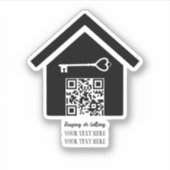 Kauf oder Verkauf von Echtzeit-Anwesen, QR-Code-Ab Aufkleber (Vorderseite)