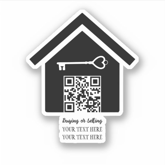 Kauf oder Verkauf von Echtzeit-Anwesen, QR-Code-Ab Aufkleber (Vorderseite)