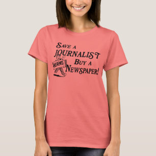 Kauf-Zeitung retten Journalist-Damen T-Shirt