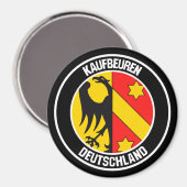 Kaufbeuren Round Emblem Magnet (Vorderseite/Rückseite)