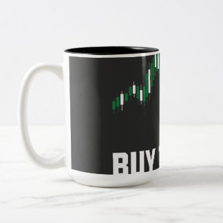 Kaufe den Dip — Krypto & Aktienhändler Edition Zweifarbige Tasse