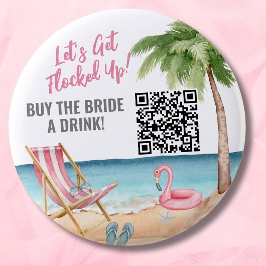 Kaufe der Braut einen Drink QR Code Button