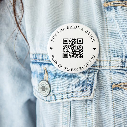 Kaufe der Braut einen Drink QR-Code-Button Button