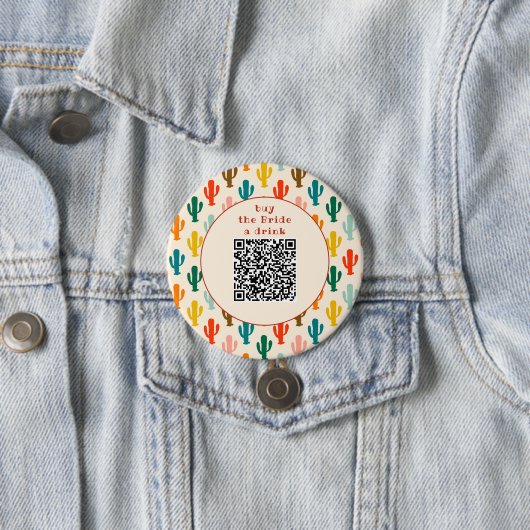 Kaufe der Braut einen Drink QR-Code-Button Button (Beispiel)