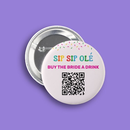Kaufe der Braut Getränk QR Code Endgültige Fiesta Button