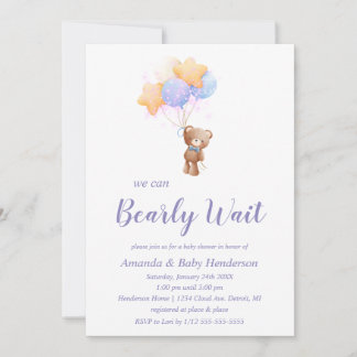 Kaufe kaum Teddybär Baby Shower  Einladung