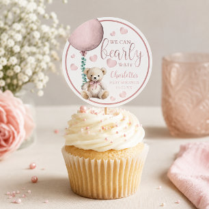 Kaufe kaum wartet Rosa Teddybär Baby Shower Aufkle Runder Aufkleber