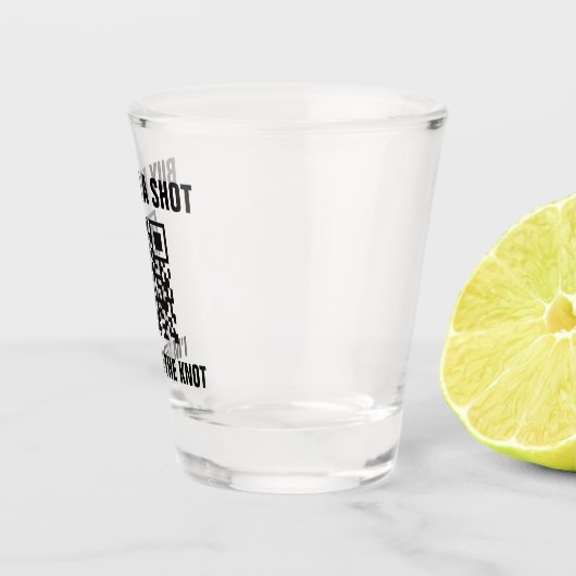 Kaufe mir einen Shot QR Code Junggesellinnenabschi Schnapsglas (Rechts)