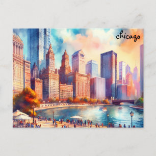 Kaufe Place Travel Vintage Chicago Postkarten