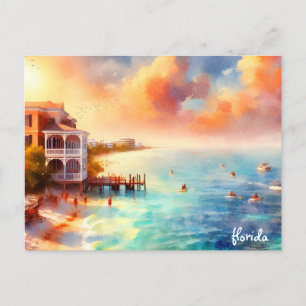 Kaufe Strand Reise Vintage Schlüssel Florida Postk Postkarte