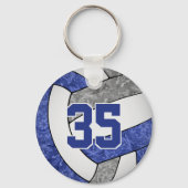 kaufen 1 oder in Schüttblauen grauen Volleyballfar Schlüsselanhänger (Vorderseite)