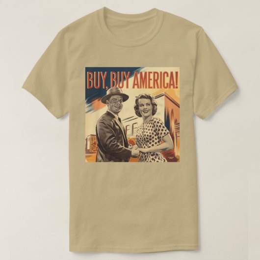 Kaufen, Amerika kaufen T-Shirt (Design vorne)