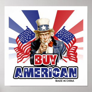 Kaufen Amerikaner ( Made in China ) - Witziger Wit Poster