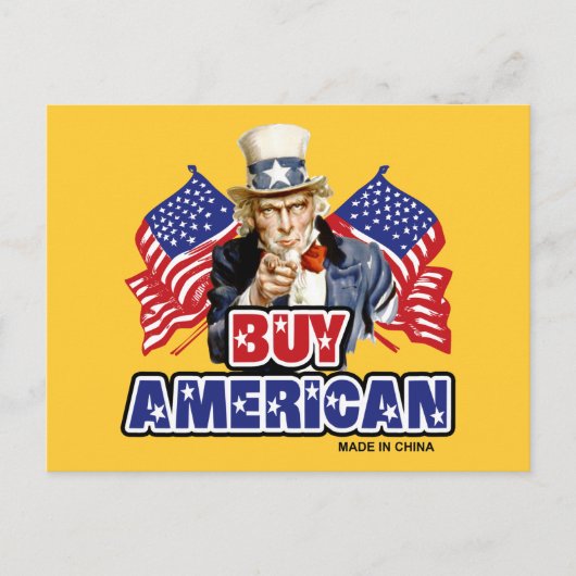 Kaufen Amerikaner ( Made in China ) - Witziger Wit Postkarte (Vorderseite)