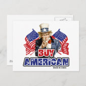 Kaufen Amerikaner ( Made in China ) - Witziger Wit Postkarte (Vorne/Hinten)