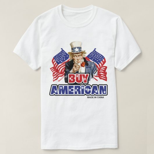 Kaufen Amerikaner ( Made in China ) - Witziger Wit T-Shirt (Design vorne)