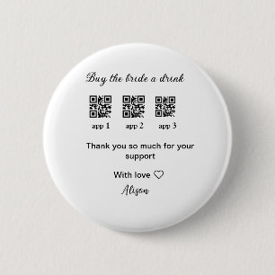 kaufen Braut ein Getränk Scan QR Code danke IhnenE Button