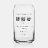 kaufen Braut ein Getränk Scan QR Code danke IhnenE Dosenglas (Rückseite)