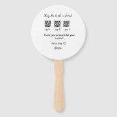 kaufen Braut ein Getränk Scan QR Code danke IhnenE Fächer (Rückseite)