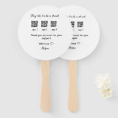 kaufen Braut ein Getränk Scan QR Code danke IhnenE Fächer (Vorne und Hinten)