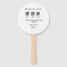 kaufen Braut ein Getränk Scan QR Code danke IhnenE Fächer