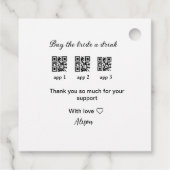 kaufen Braut ein Getränk Scan QR Code danke IhnenE Geschenkanhänger (Rückseite)