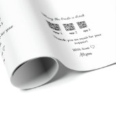 kaufen Braut ein Getränk Scan QR Code danke IhnenE Geschenkpapier (Rolleneckpunkt)