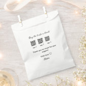kaufen Braut ein Getränk Scan QR Code danke IhnenE Geschenktütchen (Ausgeschnitten)