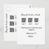 kaufen Braut ein Getränk Scan QR Code danke IhnenE Postkarte (Vorne/Hinten)