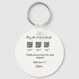 kaufen Braut ein Getränk Scan QR Code danke IhnenE Schlüsselanhänger