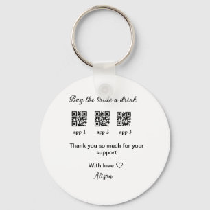 kaufen Braut ein Getränk Scan QR Code danke IhnenE Schlüsselanhänger