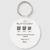 kaufen Braut ein Getränk Scan QR Code danke IhnenE Schlüsselanhänger (Rückseite)