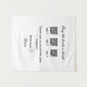 kaufen Braut ein Getränk Scan QR Code danke IhnenE Wandteppich (Vorderseite (Horizontal))