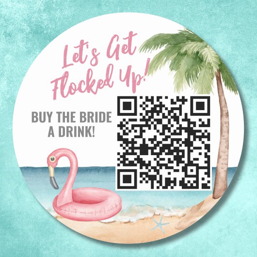 Kaufen Brie A Drink QR Code Bachelorette Runder Aufkleber