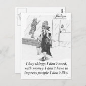 Kaufen Dinge, Lady kaufen Postkarte (Vorne/Hinten)